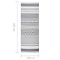 vidaXL Alfombra de algodón blanca 100x300 cm vidaXL Alfombra de algodón blanca 100x300 cm