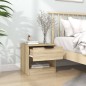 vidaXL Mesita de noche 2 uds madera contrachapada color roble Sonoma vidaXL Mesita de noche 2 uds madera contrachapada color roble Sonoma