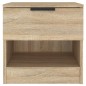 vidaXL Mesita de noche 2 uds madera contrachapada color roble Sonoma vidaXL Mesita de noche 2 uds madera contrachapada color roble Sonoma