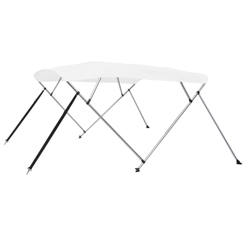 vidaXL Toldo Bimini de 4 arcos blanco 243x196x137 cm vidaXL Toldo Bimini de 4 arcos blanco 243x196x137 cm
