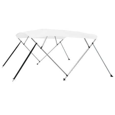 vidaXL Toldo Bimini de 4 arcos blanco 243x196x137 cm