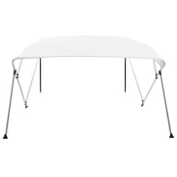 vidaXL Toldo Bimini de 4 arcos blanco 243x196x137 cm