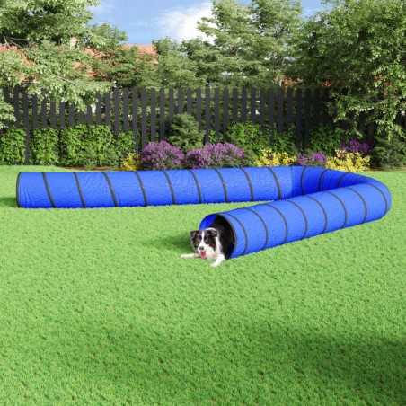 vidaXL Túnel para perros poliéster azul Ø 55x1000 cm