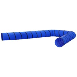 vidaXL Túnel para perros poliéster azul Ø 55x1000 cm
