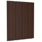 vidaXL Panel para tejado acero galvanizado marrón 36 unidades 60x45 cm
