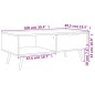vidaXL Mesa de centro madera ingeniería blanco y Sonoma 100x49,5x43 cm vidaXL Mesa de centro madera ingeniería blanco y Sonoma 100x49,5x43 cm
