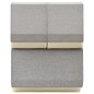 vidaXL Juego de cajas de almacenaje apilables 3 uds tela gris y crema vidaXL Juego de cajas de almacenaje apilables 3 uds tela gris y crema