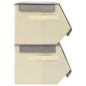 vidaXL Juego de cajas de almacenaje apilables 3 uds tela gris y crema vidaXL Juego de cajas de almacenaje apilables 3 uds tela gris y crema