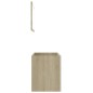 vidaXL Set de muebles baño 2 pzas madera contrachapada blanco y roble vidaXL Set de muebles baño 2 pzas madera contrachapada blanco y roble