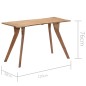 vidaXL Mesa de comedor madera maciza de acacia 120x58x76 cm vidaXL Mesa de comedor madera maciza de acacia 120x58x76 cm