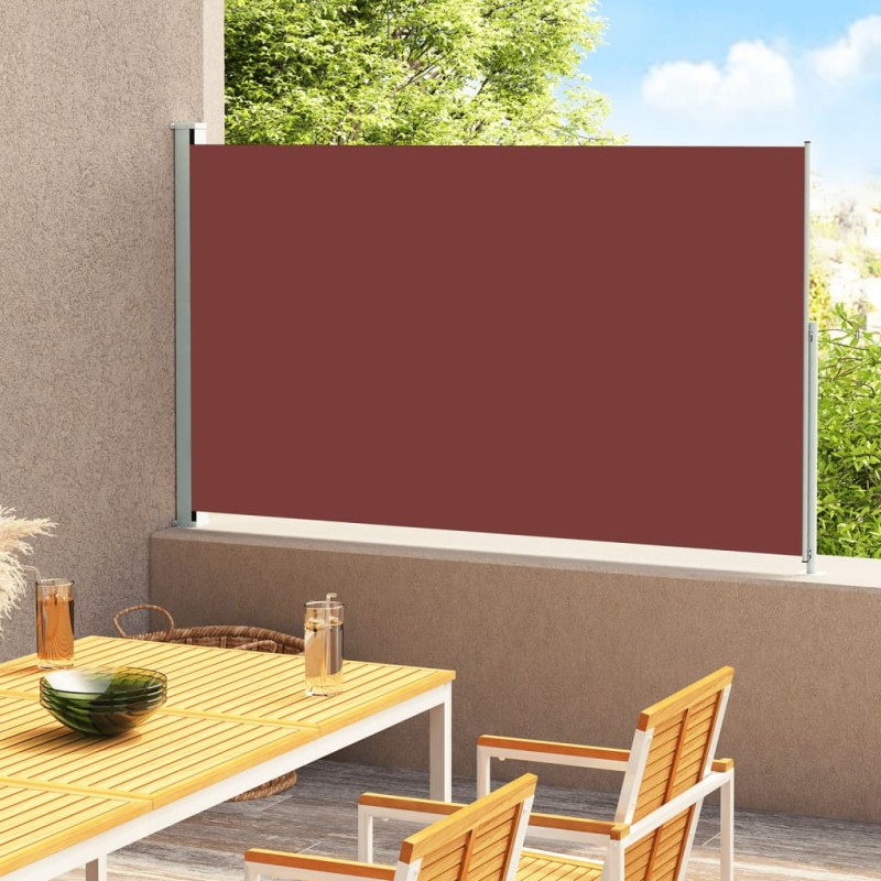 vidaXL Toldo lateral retráctil de jardín marrón 180x300 cm vidaXL Toldo lateral retráctil de jardín marrón 180x300 cm