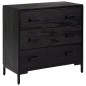 vidaXL Cómoda de madera maciza de pino negro 75x35x70 cm vidaXL Cómoda de madera maciza de pino negro 75x35x70 cm