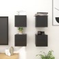 vidaXL Muebles de salón de pared 4 uds negro brillo 30,5x30x30 cm vidaXL Muebles de salón de pared 4 uds negro brillo 30,5x30x30 cm