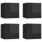 vidaXL Muebles de salón de pared 4 uds negro brillo 30,5x30x30 cm vidaXL Muebles de salón de pared 4 uds negro brillo 30,5x30x30 cm