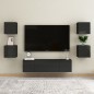 vidaXL Muebles de salón de pared 4 uds negro brillo 30,5x30x30 cm vidaXL Muebles de salón de pared 4 uds negro brillo 30,5x30x30 cm