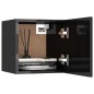 vidaXL Muebles de salón de pared 4 uds negro brillo 30,5x30x30 cm vidaXL Muebles de salón de pared 4 uds negro brillo 30,5x30x30 cm