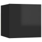 vidaXL Muebles de salón de pared 4 uds negro brillo 30,5x30x30 cm vidaXL Muebles de salón de pared 4 uds negro brillo 30,5x30x30 cm