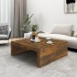 vidaXL Mesa de centro madera contrachapada roble ahumado 100x100x35 cm