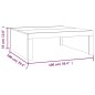 vidaXL Mesa de centro madera contrachapada roble ahumado 100x100x35 cm