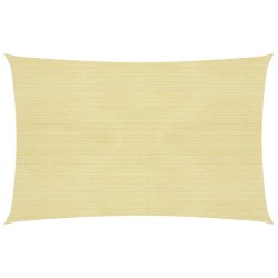 vidaXL Toldo de vela rectangular HDPE 2x4m beige