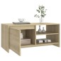 vidaXL Mesa de centro madera contrachapada roble Sonoma 102x50x45 cm vidaXL Mesa de centro madera contrachapada roble Sonoma 102x50x45 cm