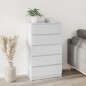 vidaXL Cajonera de madera contrachapada blanco brillante 60x36x103 cm vidaXL Cajonera de madera contrachapada blanco brillante 60x36x103 cm