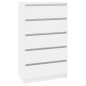 vidaXL Cajonera de madera contrachapada blanco brillante 60x36x103 cm vidaXL Cajonera de madera contrachapada blanco brillante 60x36x103 cm