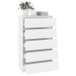 vidaXL Cajonera de madera contrachapada blanco brillante 60x36x103 cm vidaXL Cajonera de madera contrachapada blanco brillante 60x36x103 cm