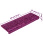vidaXL Alfombrillas de escalera 5 unidades gris 65x21x4 cm vidaXL Alfombrillas de escalera 5 unidades gris 65x21x4 cm