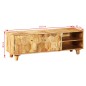 vidaXL Mueble para la televisión de madera de mango maciza 18x35x40 cm vidaXL Mueble para la televisión de madera de mango maciza 18x35x40 cm