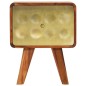 vidaXL Mesita de noche de madera maciza sheesham y dorados 49x40x30 cm