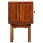 vidaXL Mesita de noche de madera maciza sheesham y dorados 49x40x30 cm