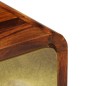 vidaXL Mesita de noche de madera maciza sheesham y dorados 49x40x30 cm