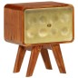 vidaXL Mesita de noche de madera maciza sheesham y dorados 49x40x30 cm