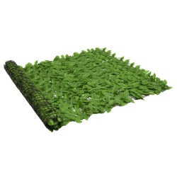 vidaXL Toldo para balcón con hojas verde 500x150 cm