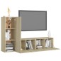 vidaXL Juego de muebles de salón 3 piezas roble Sonoma vidaXL Juego de muebles de salón 3 piezas roble Sonoma