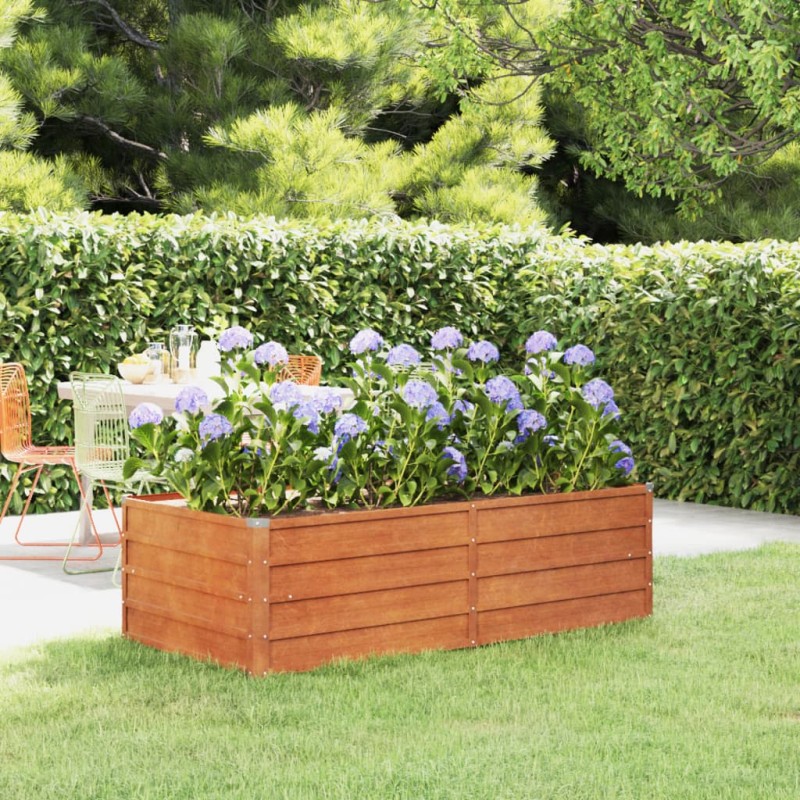 vidaXL Arriate oxidado de acero corten 160x80x45 cm vidaXL Arriate oxidado de acero corten 160x80x45 cm