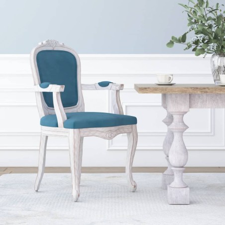 vidaXL Silla de comedor terciopelo azul 62x59,5x100,5 cm