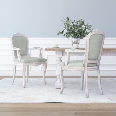 vidaXL Sillas de comedor 2 uds terciopelo gris claro 62x59,5x100,5 cm