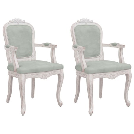 vidaXL Sillas de comedor 2 uds terciopelo gris claro 62x59,5x100,5 cm