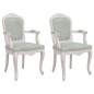 vidaXL Sillas de comedor 2 uds terciopelo gris claro 62x59,5x100,5 cm