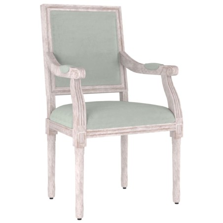 vidaXL Sillón de terciopelo gris claro 54x59x99 cm