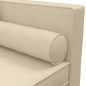 vidaXL Sofá diván con cojines y almohada tela color crema vidaXL Sofá diván con cojines y almohada tela color crema
