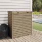 vidaXL Cubo de basura exterior polipropileno marrón claro 78x41x86 cm vidaXL Cubo de basura exterior polipropileno marrón claro 78x41x86 cm
