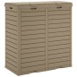 vidaXL Cubo de basura exterior polipropileno marrón claro 78x41x86 cm vidaXL Cubo de basura exterior polipropileno marrón claro 78x41x86 cm