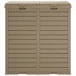 vidaXL Cubo de basura exterior polipropileno marrón claro 78x41x86 cm vidaXL Cubo de basura exterior polipropileno marrón claro 78x41x86 cm
