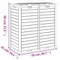 vidaXL Cubo de basura exterior polipropileno marrón claro 78x41x86 cm vidaXL Cubo de basura exterior polipropileno marrón claro 78x41x86 cm
