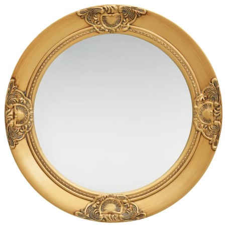 vidaXL Espejo de pared estilo barroco dorado 50 cm