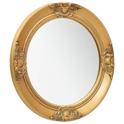 vidaXL Espejo de pared estilo barroco dorado 50 cm