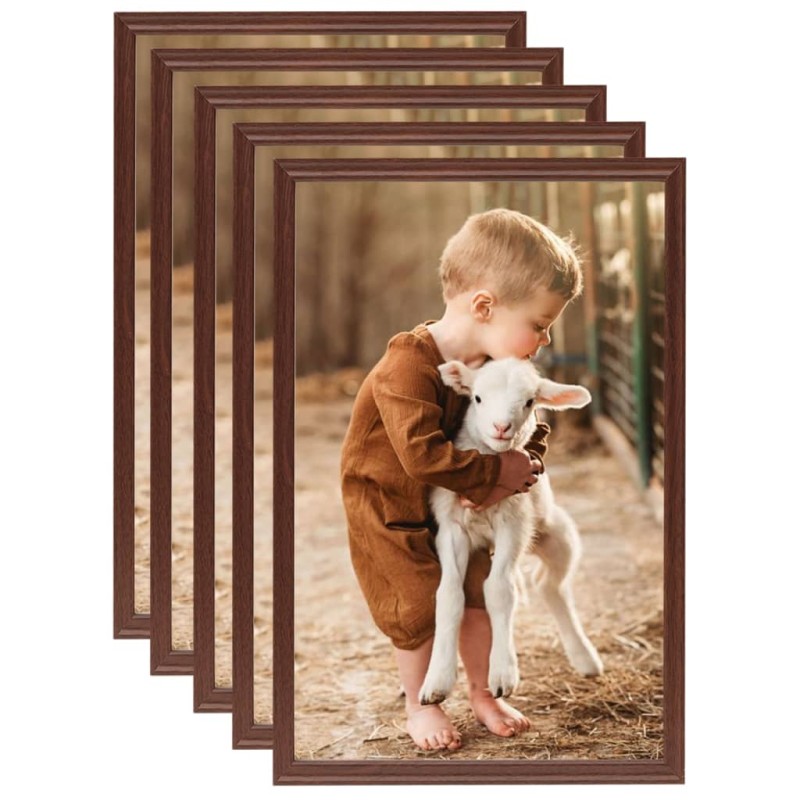 vidaXL Marcos de foto collage de pared/mesa 5 uds marrón MDF 59,4x84cm vidaXL Marcos de foto collage de pared/mesa 5 uds marrón MDF 59,4x84cm